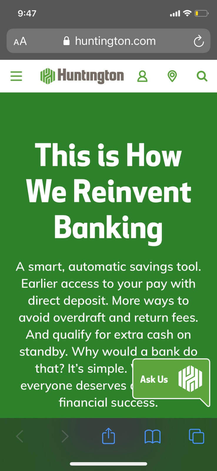 Huntington Bank Mobile Banking Step-1